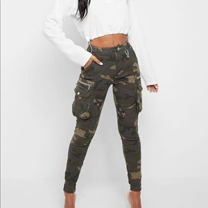 Maniere De Voir Camo Cargo Skinny Jeans